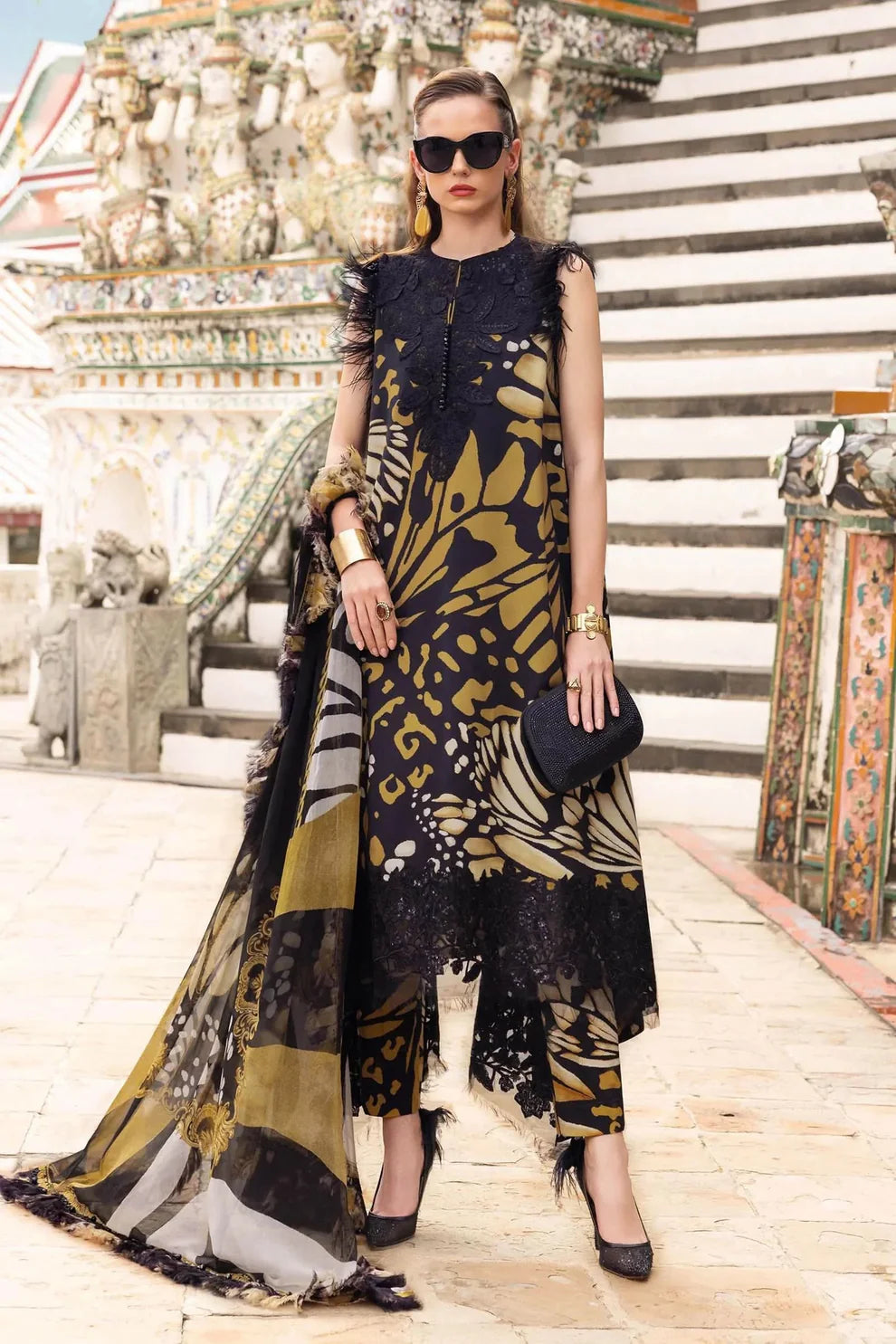 Maria B Printed Embroidered Lawn LS 8036