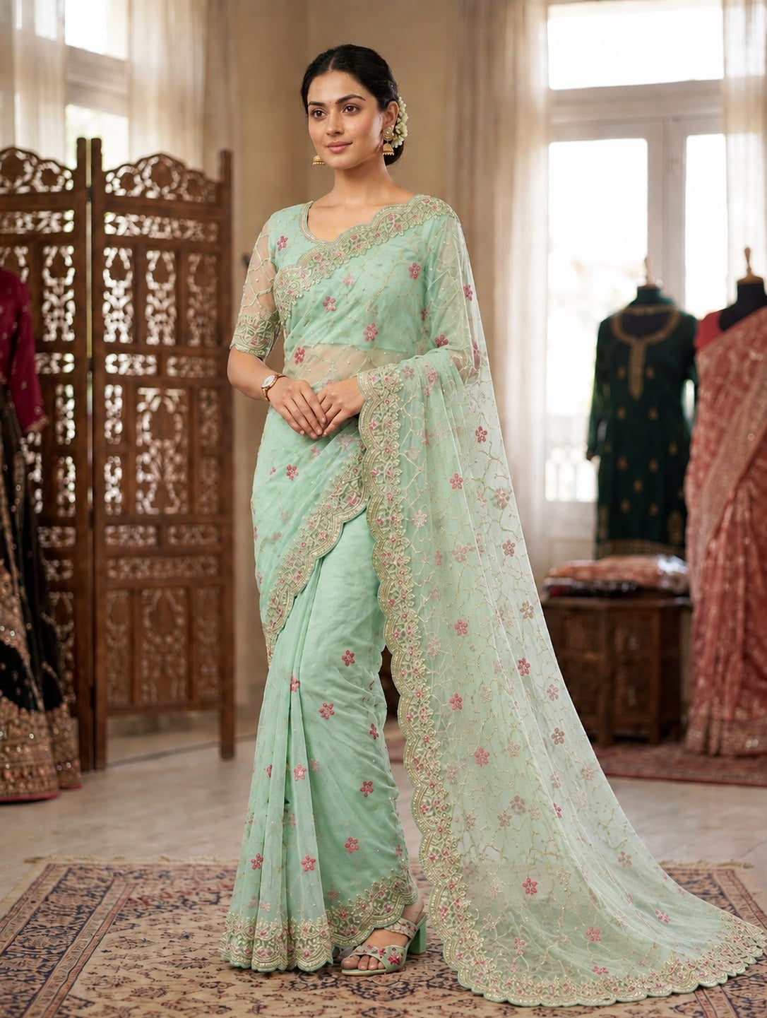 Areeba Embroidered Saree SR 5042-1