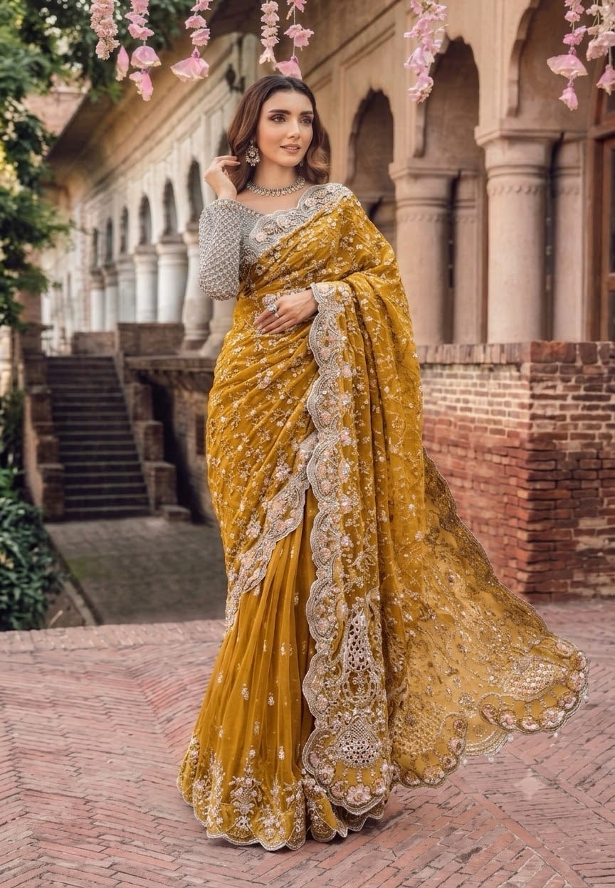 Maria B Embroidered Saree SR 1