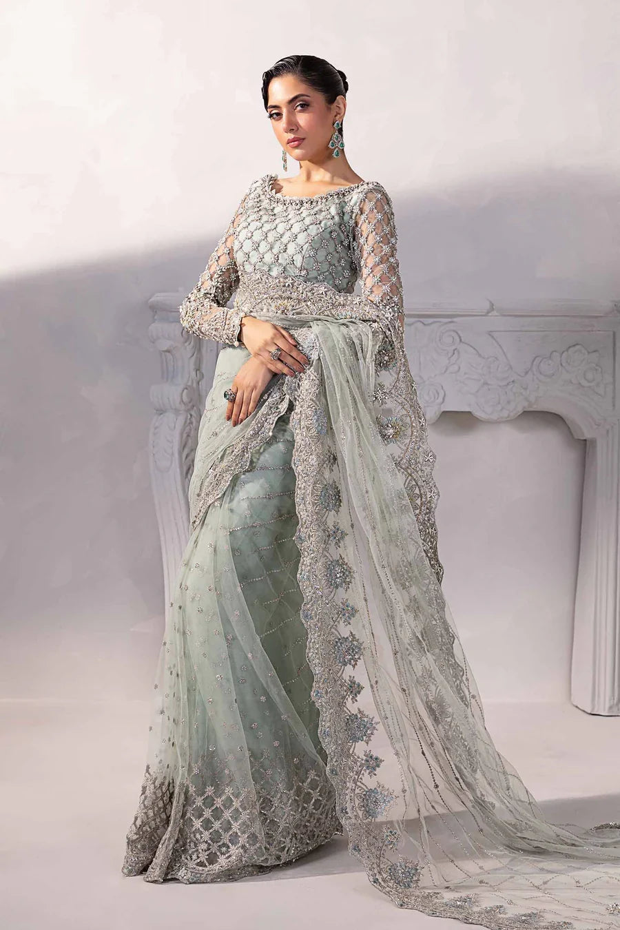 Maria B New Wedding Saree SR 5029
