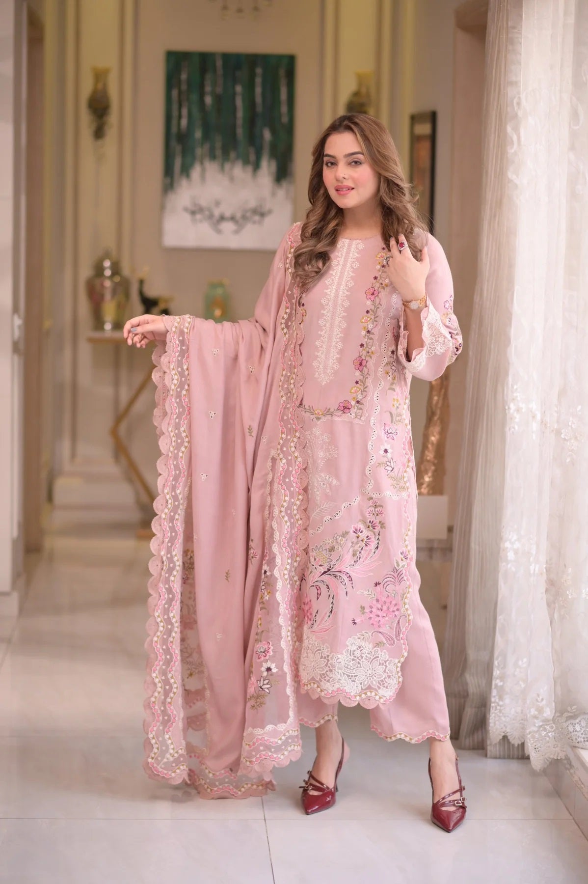 Aneela's Luxury Lawn Collection SK 7067