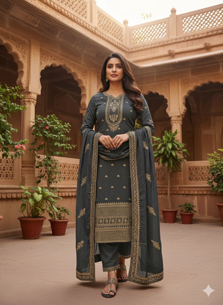 Indian Style Embroidered D.No 1116b