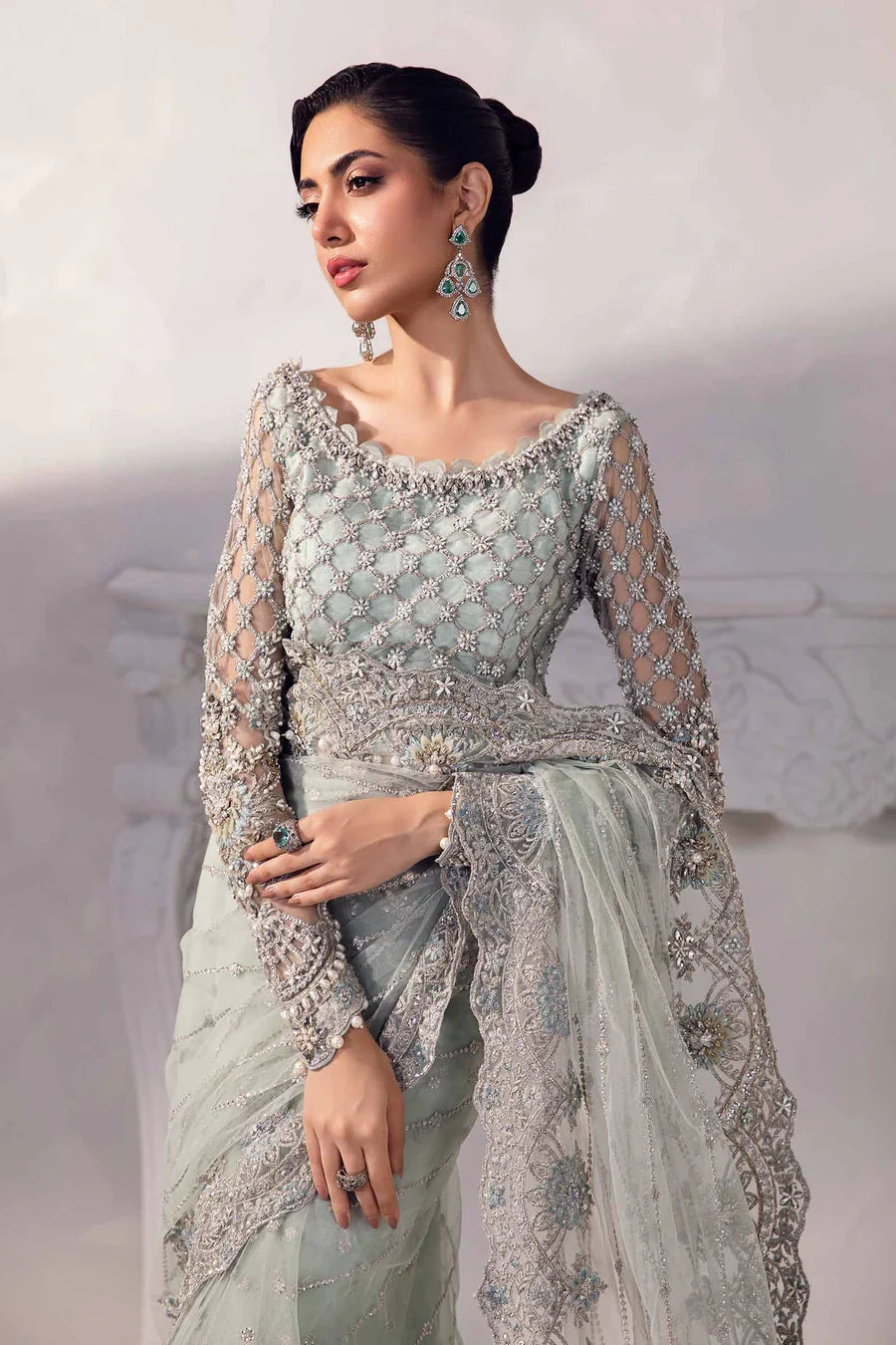 Maria B New Wedding Saree SR 5029