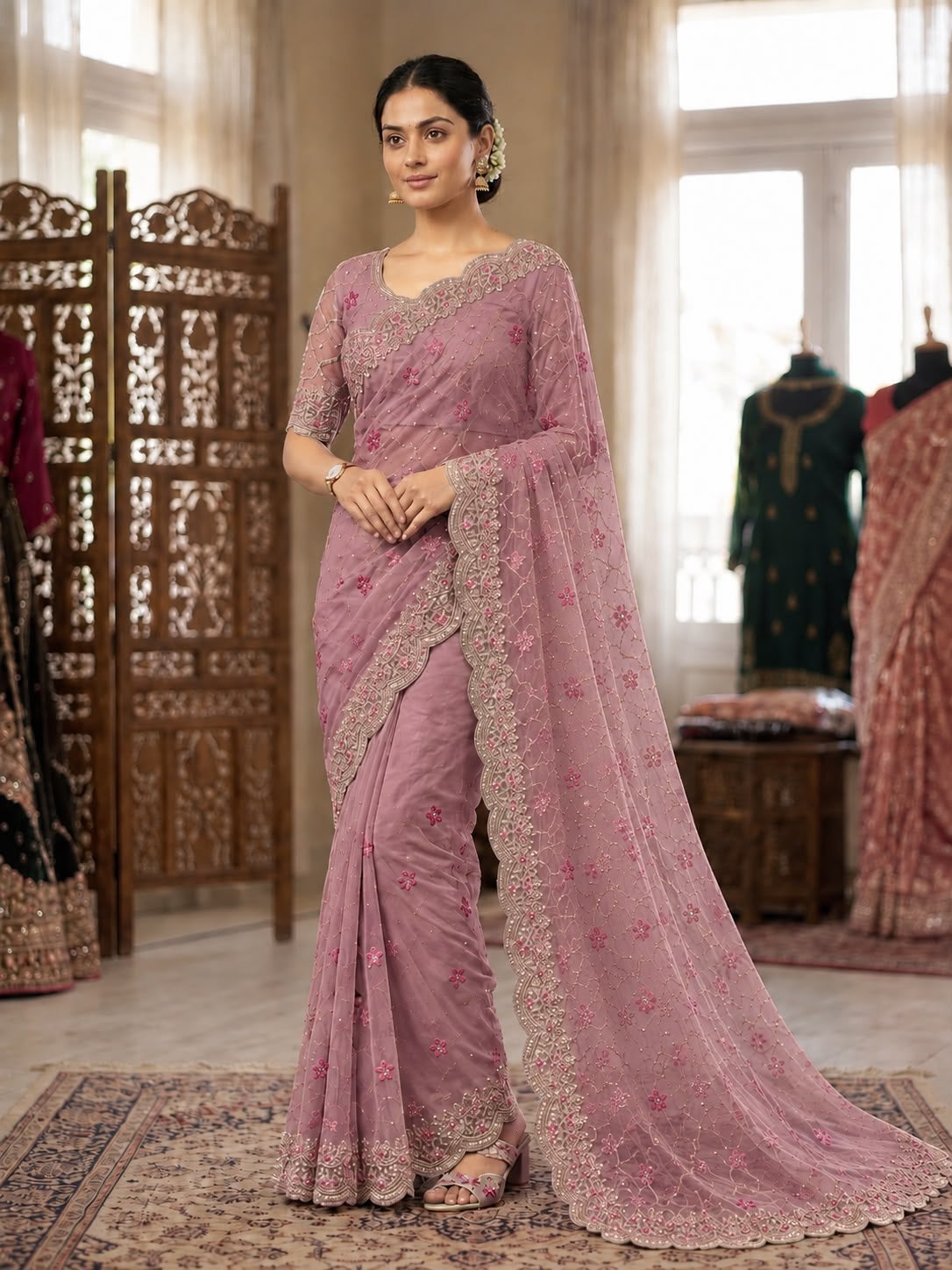 Areeba Embroidered Saree SR 5042-3