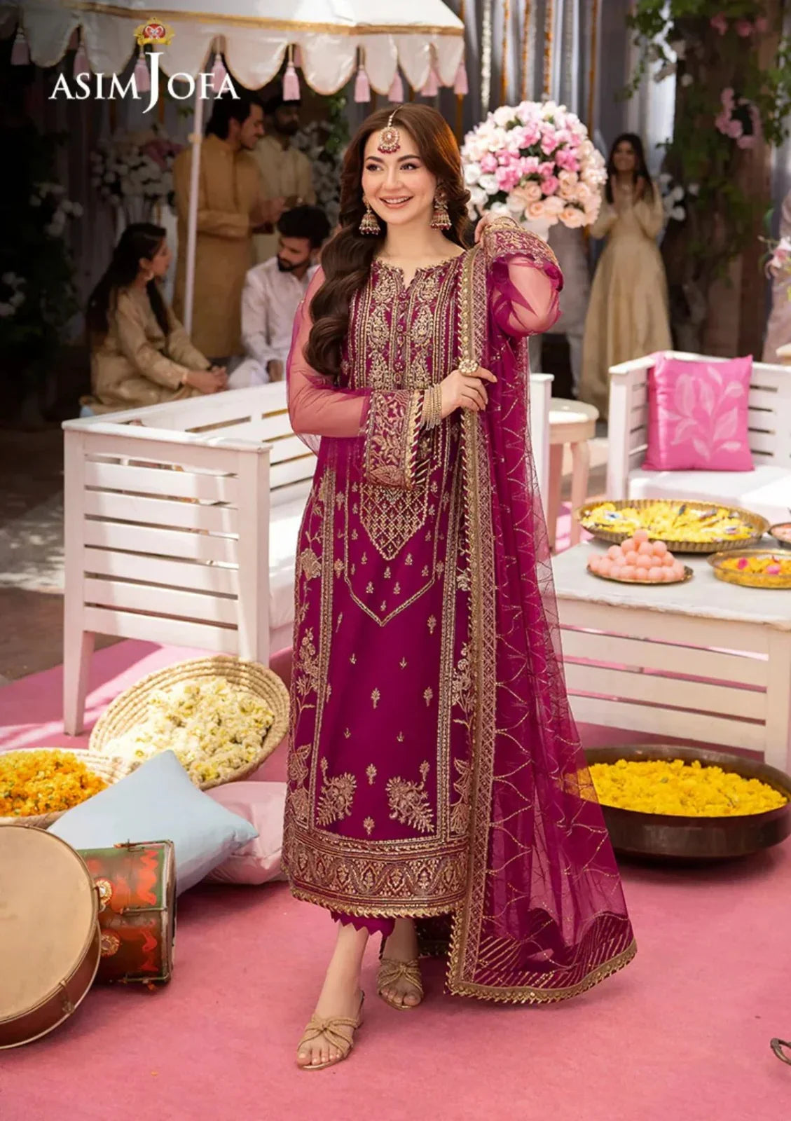 Asim Jofa Chiffon Dress SK 7037