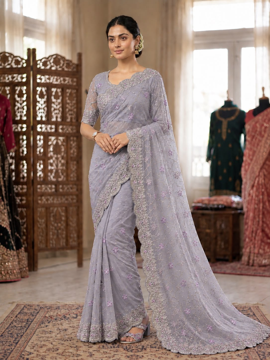 Areeba Embroidered Saree SR 5042-4
