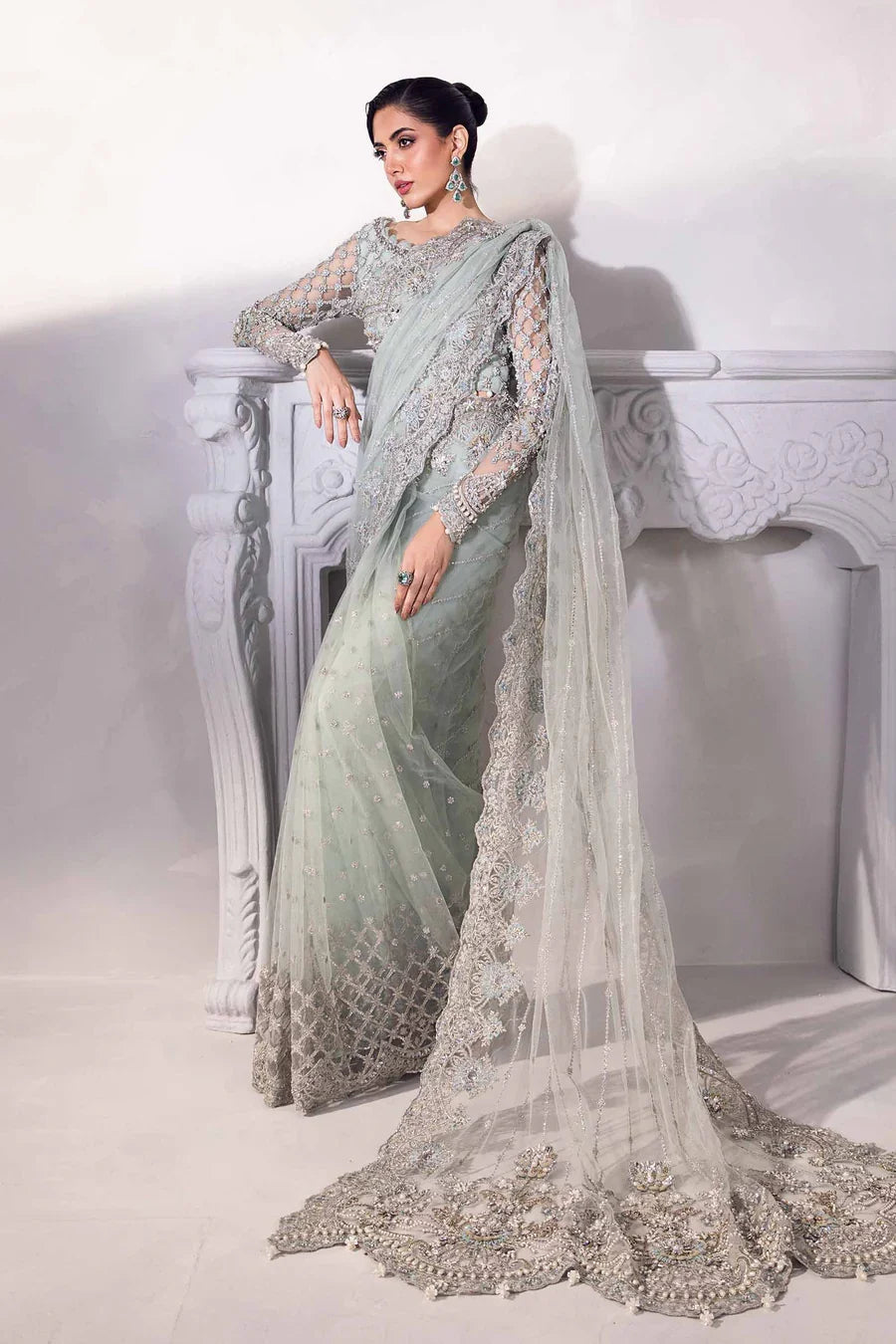 Maria B New Wedding Saree SR 5029