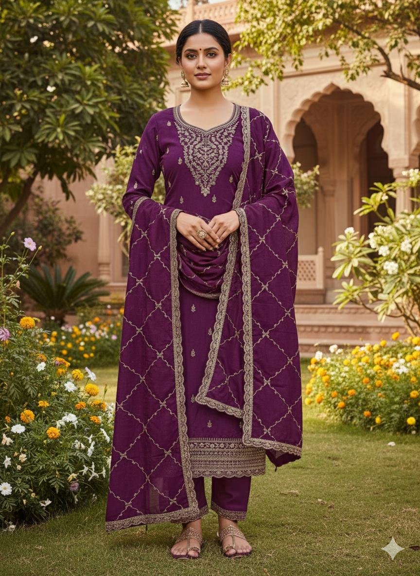 Indian Style Embroidered D.No 1108d