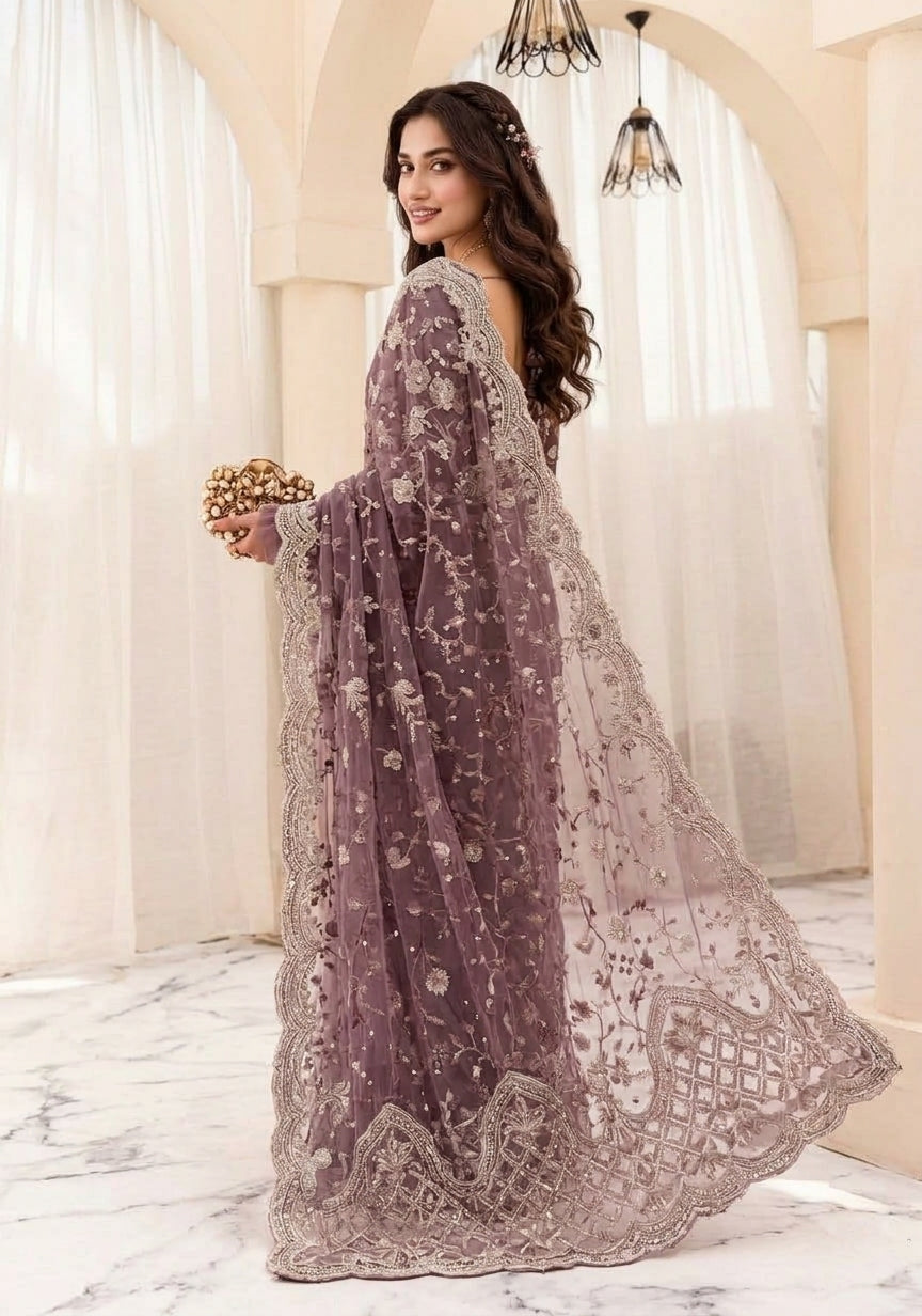 Maria B Embroidered Saree SR d