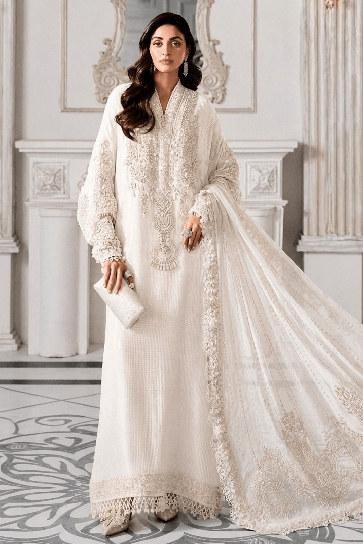 Maria B Chiffon Embroidered & Hand Embellished SK 7091w
