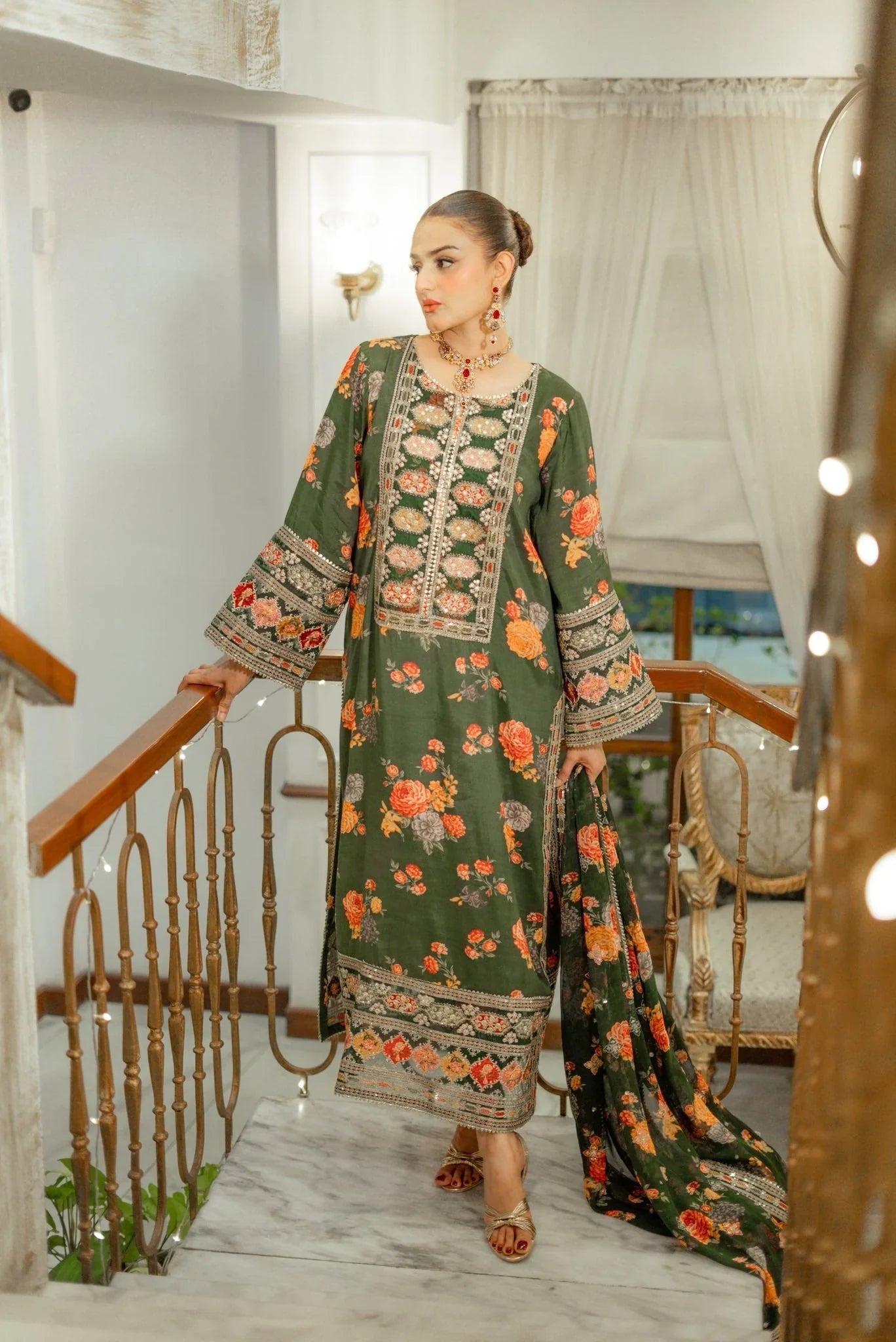 Aneelas Silk Dress SK 7032