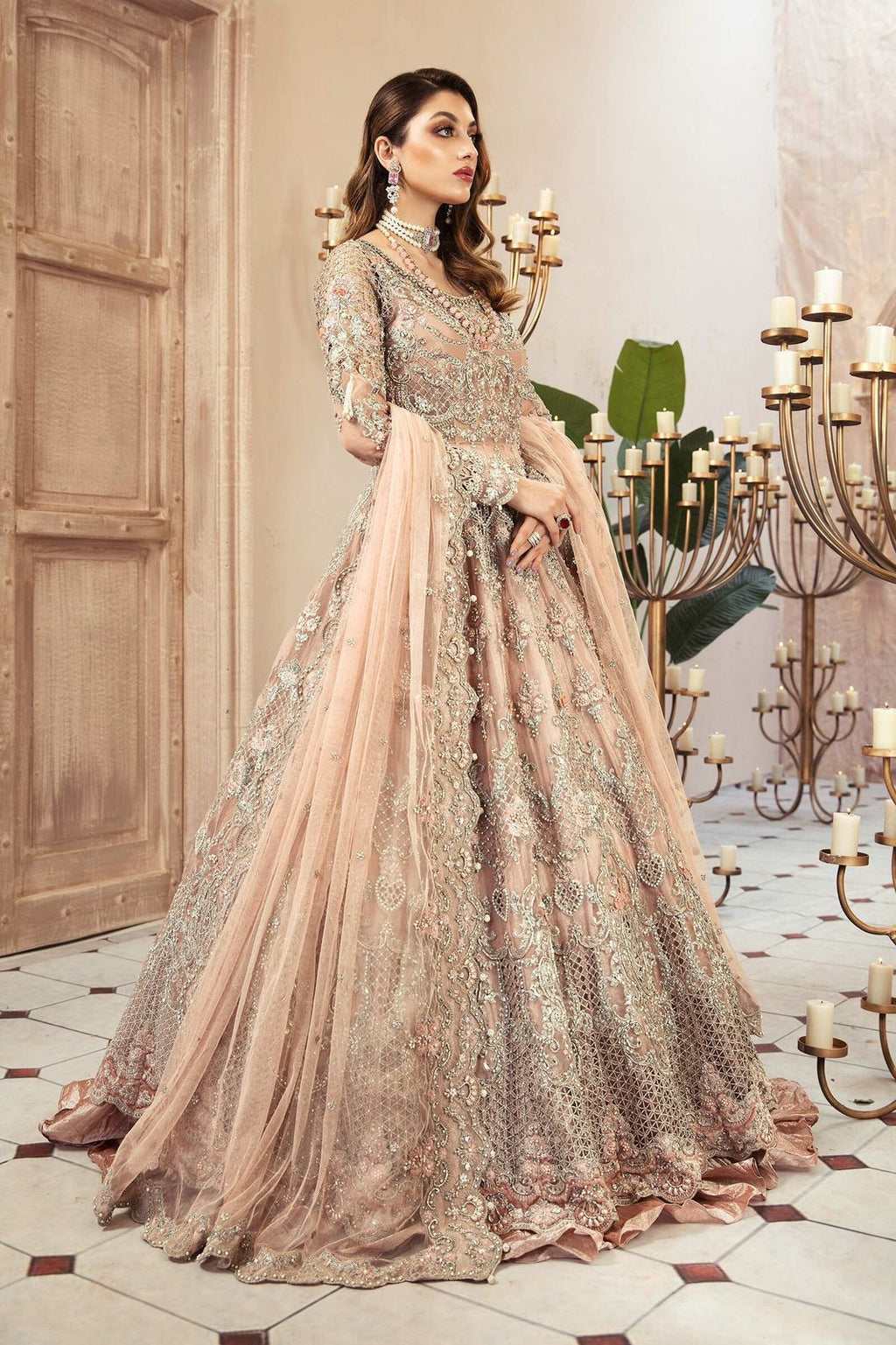 Maria B Bridal Luxury Net Maxi Embroidered MX 6012