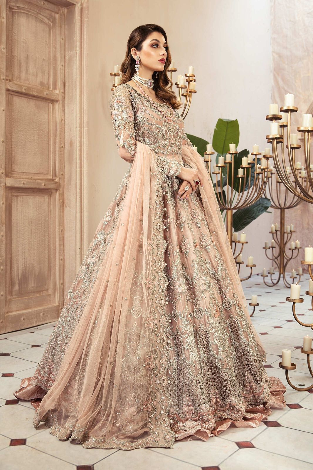 Maria B Bridal Luxury Net Maxi Embroidered MX 6012