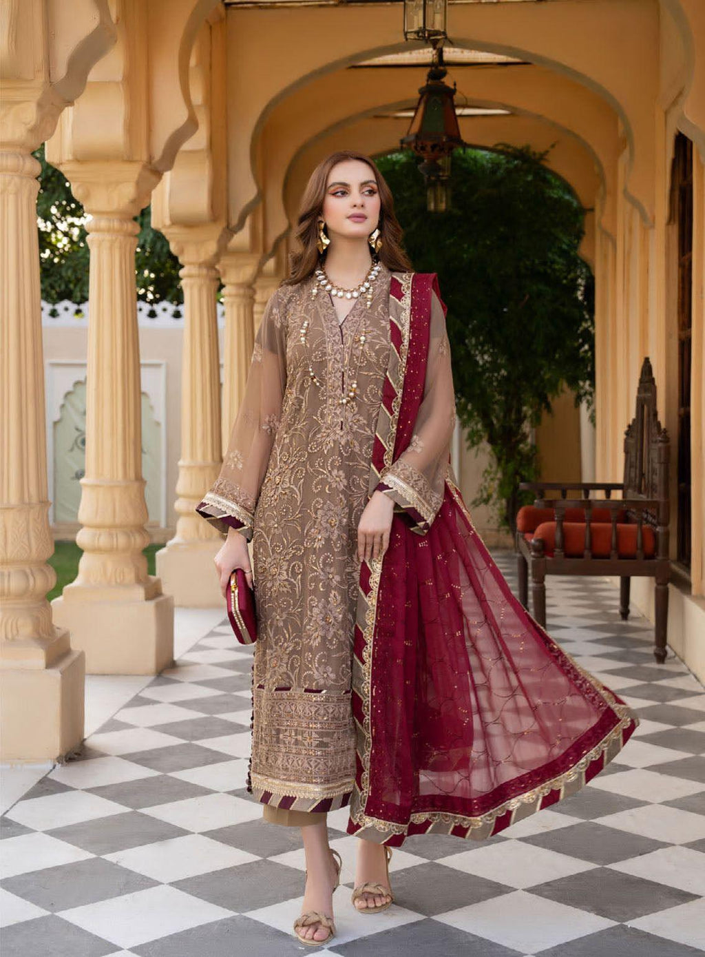 Stylish Chiffon Dress SK 7027