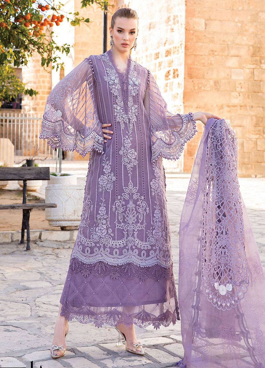 Maria B Summer Cotton Dress SK 7014
