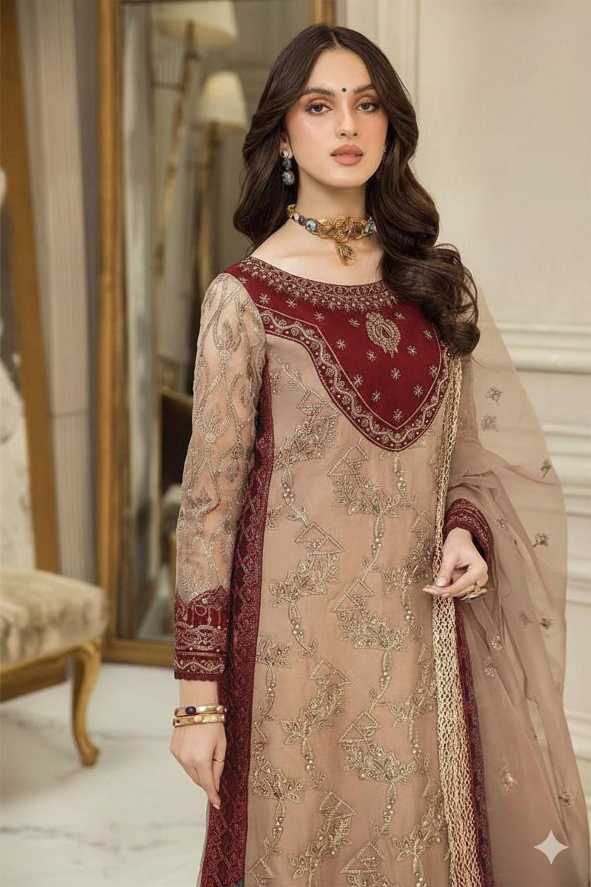 New Embroidered Chiffon SK 7066m