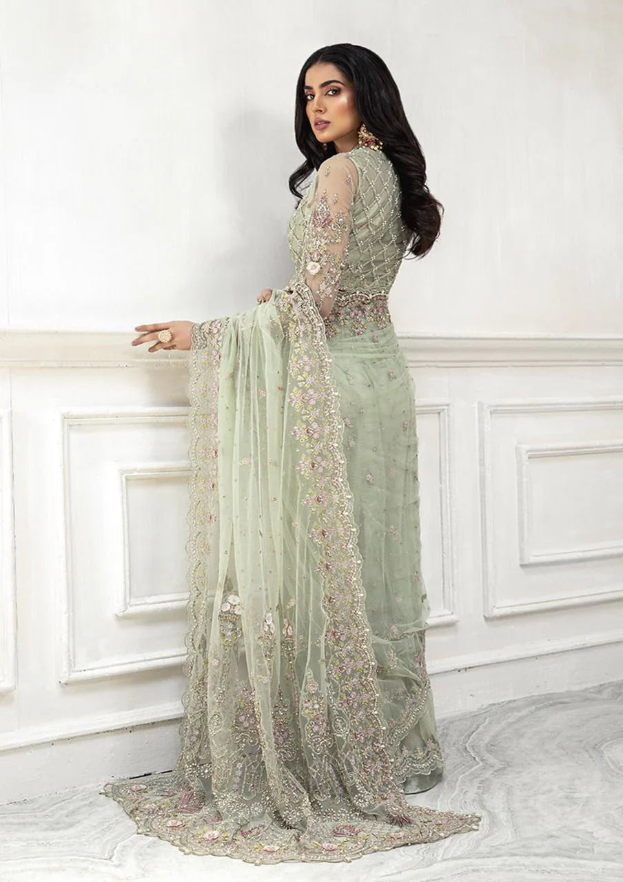Maria B Embroidered Luxury Net Saree unstitched SR 5022