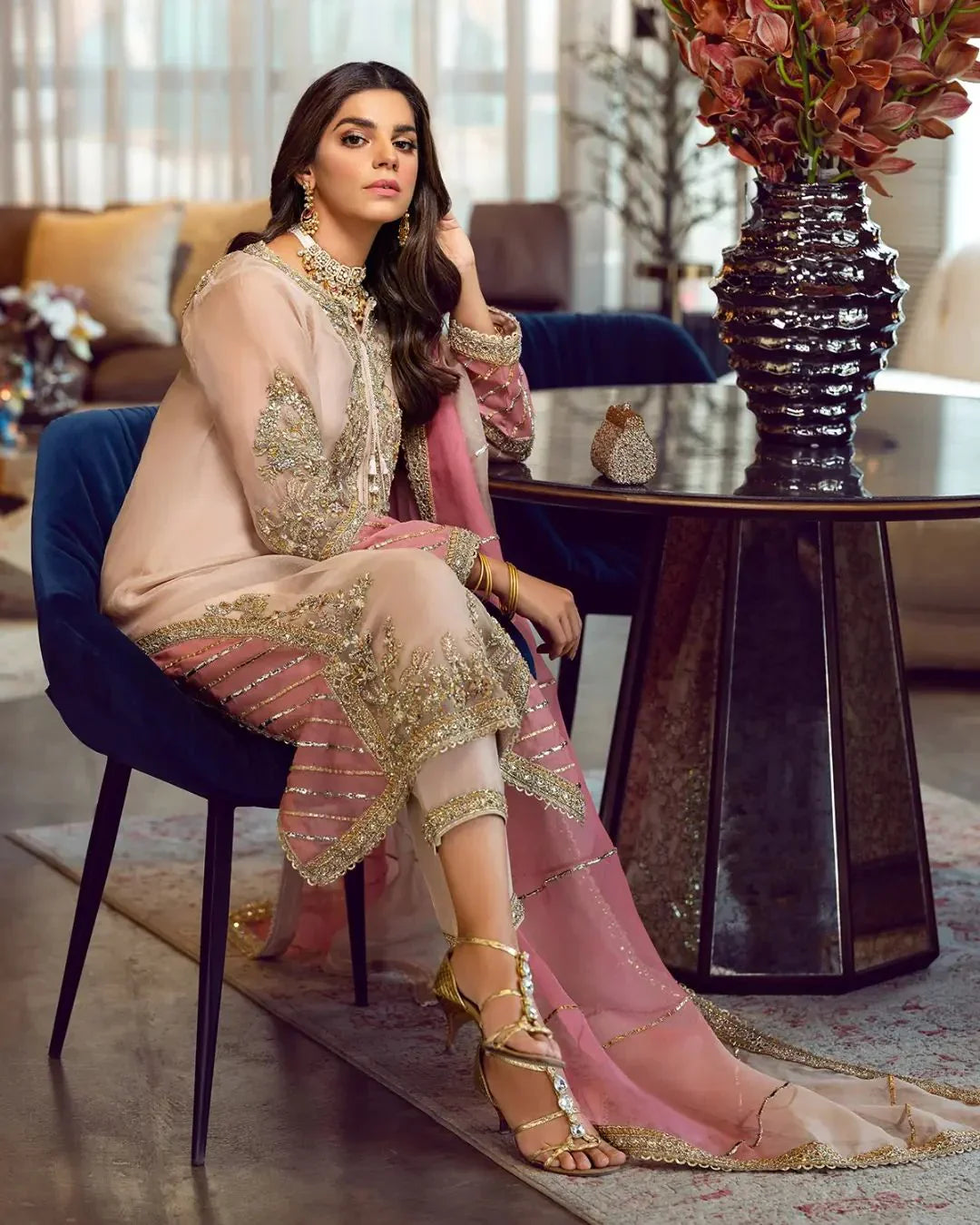 Sara Rohail Asghar Organza Embroidered SK 7020