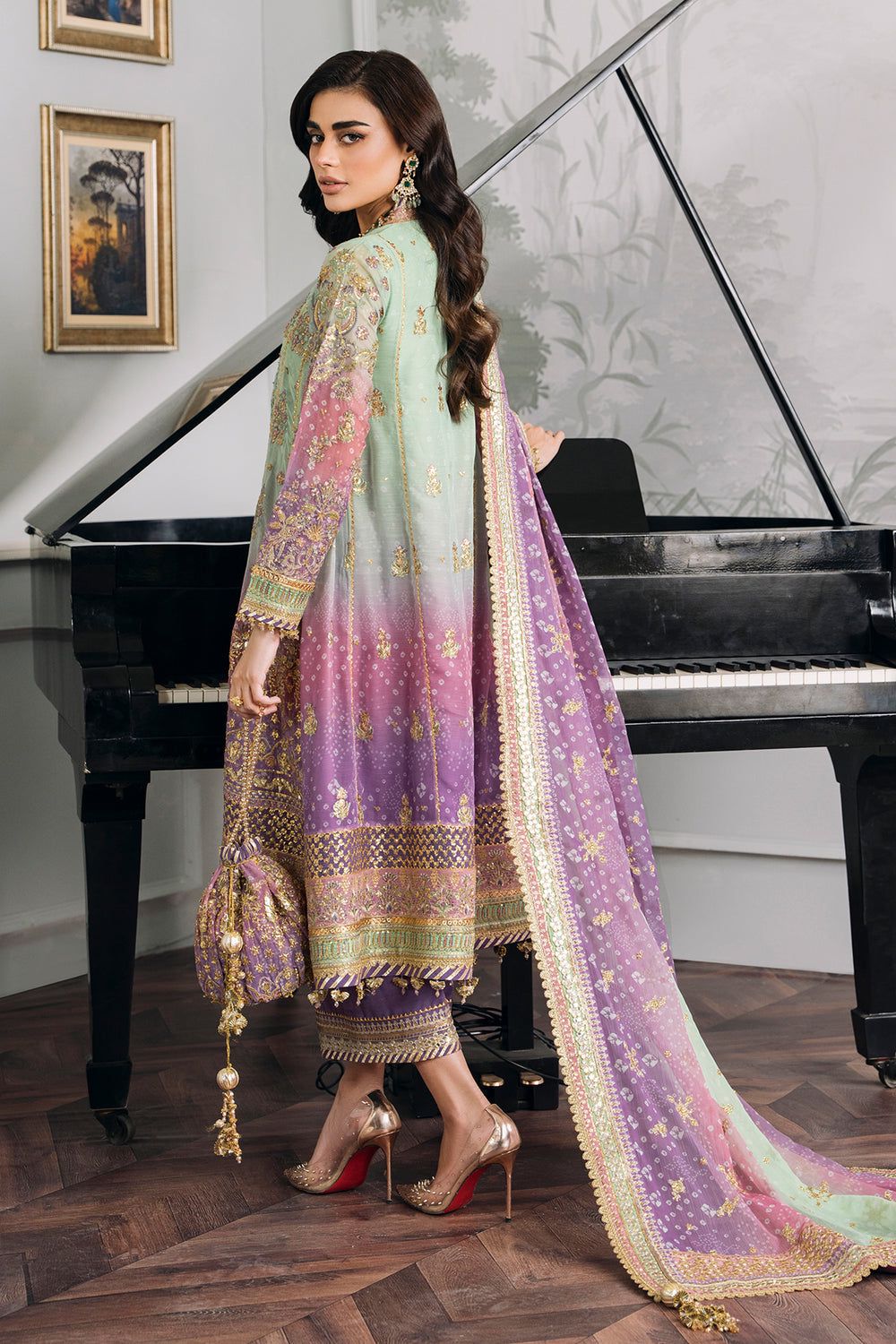 Baroque Chantelle Embroidered Dress SK 7018