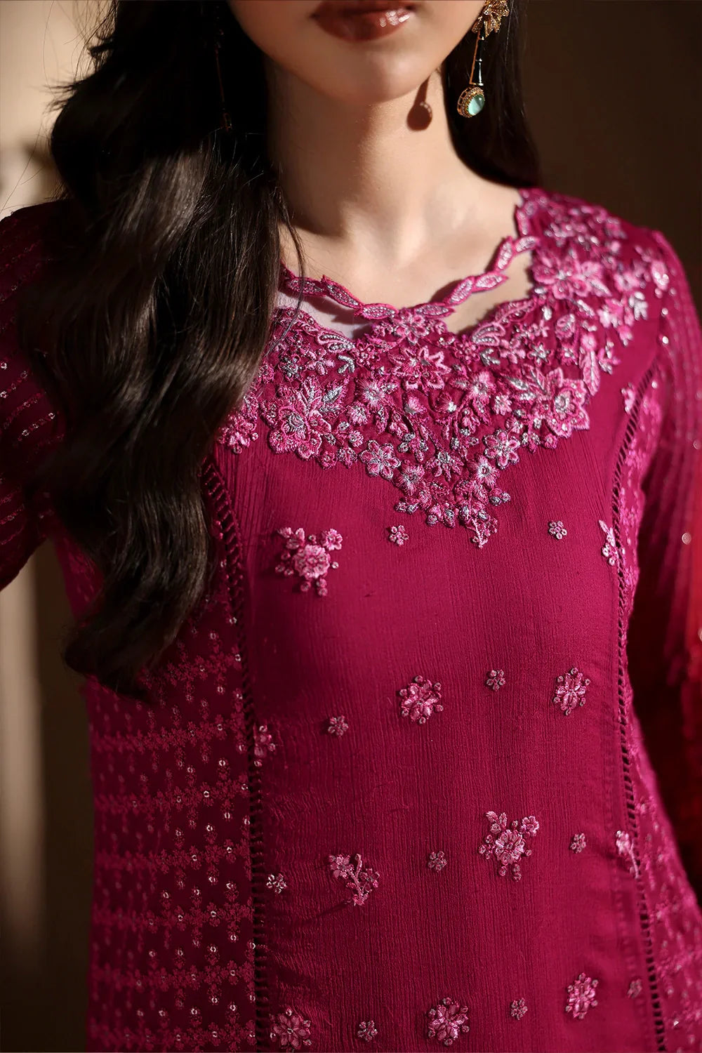 AZURE Chiffon Embroidered Dress  SK 7063