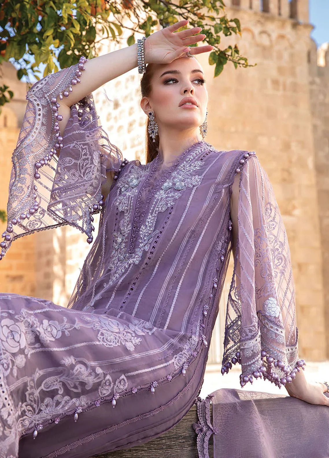 Maria B Summer Cotton Dress SK 7014 – Areeba Exclusive