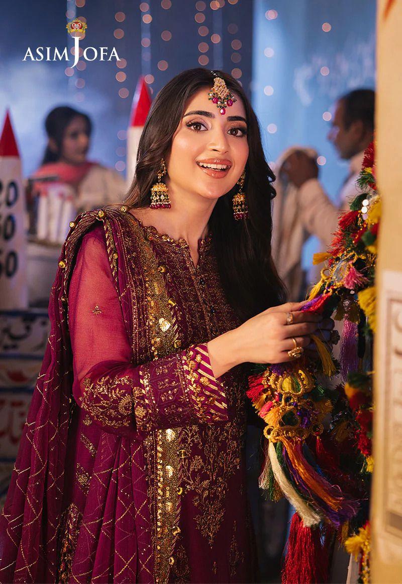 Asim Jofa Chiffon Dress SK 7034