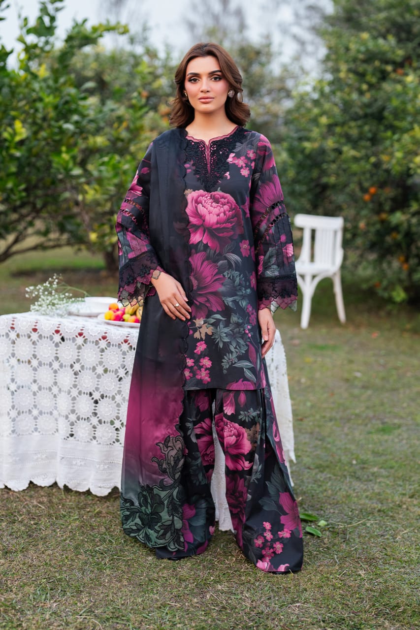 Iznik Printed Embroidered Lawn LS 8030b
