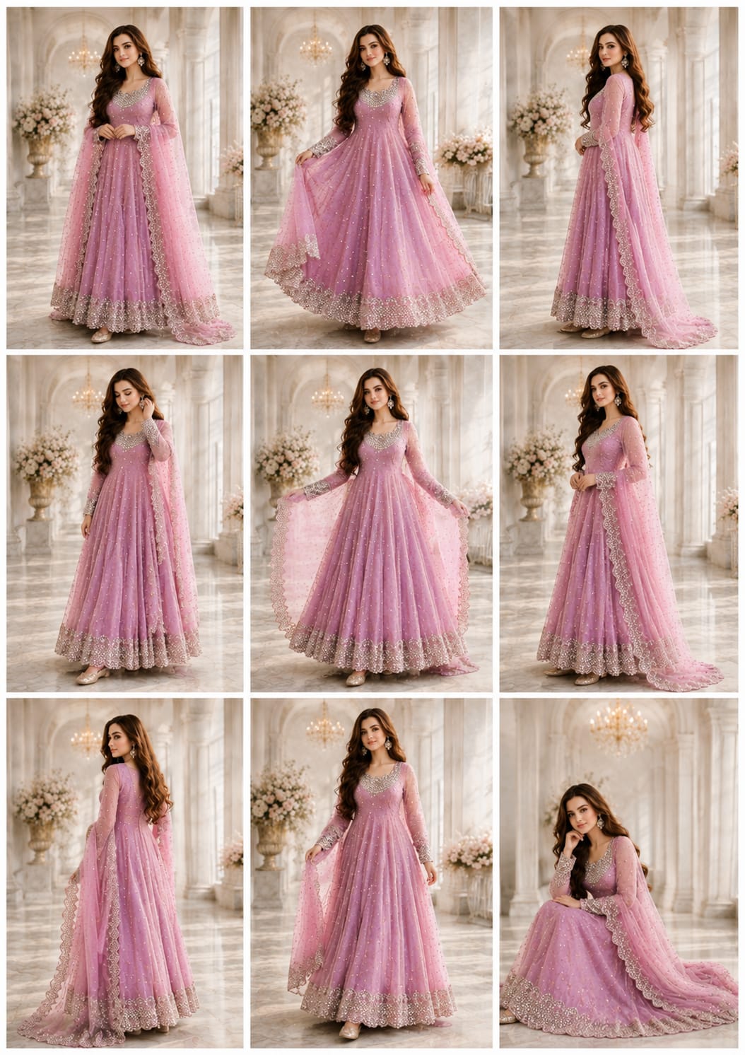 Indian Style Fendi silk Maxi Unstitched MX 6023