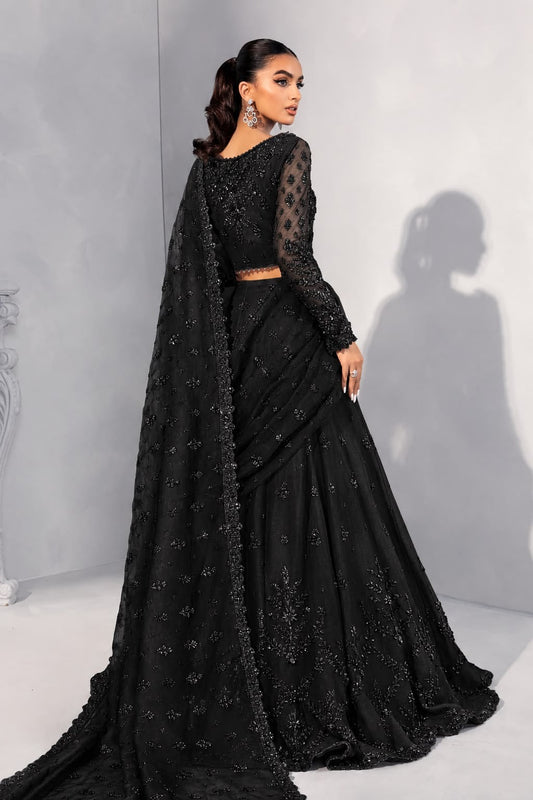Maria B Couture Wedding Saree SR 5041 Black