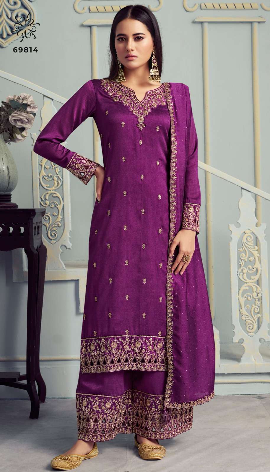 Indian Style Embroidered D.No 69814