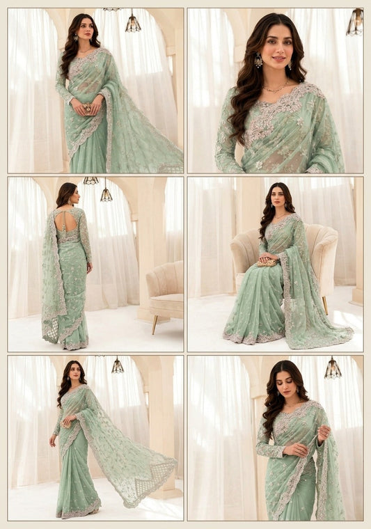 Maria B Embroidered Saree SR 5032g