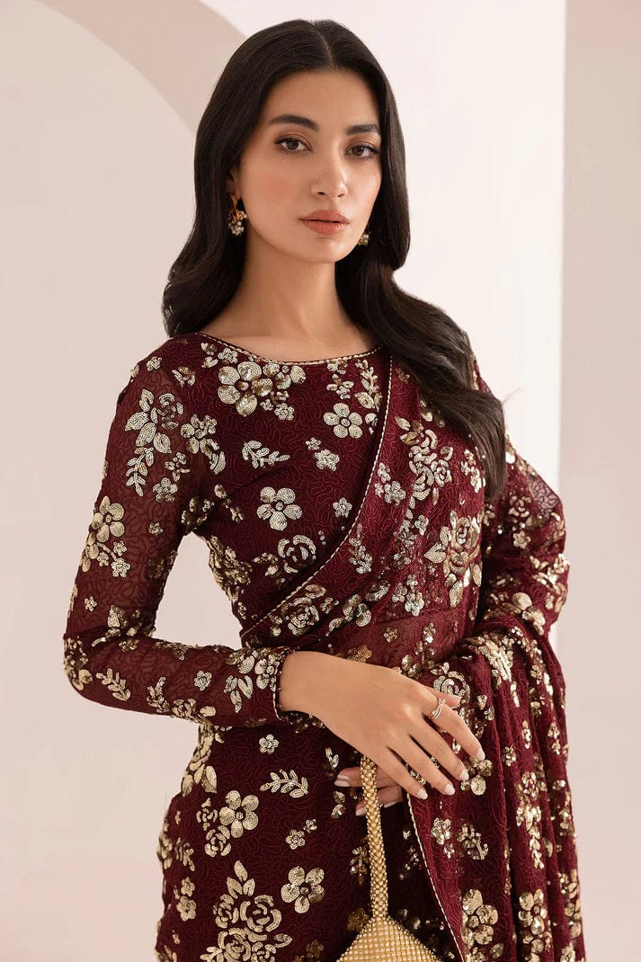 Jazmin Embroidered Chiffon Saree SR 5043m