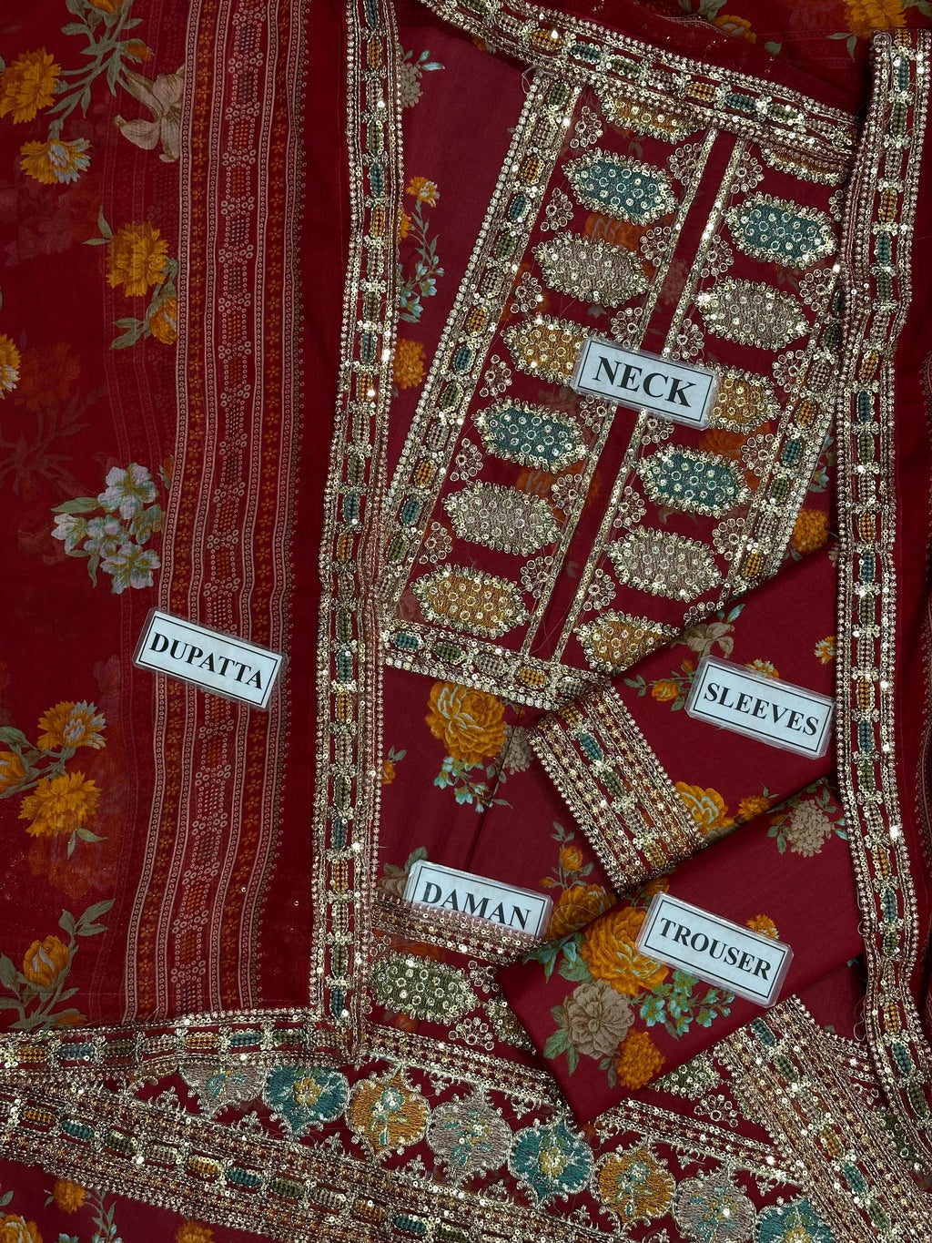 Aneela's Collection Lawn LS 8023 Maroon
