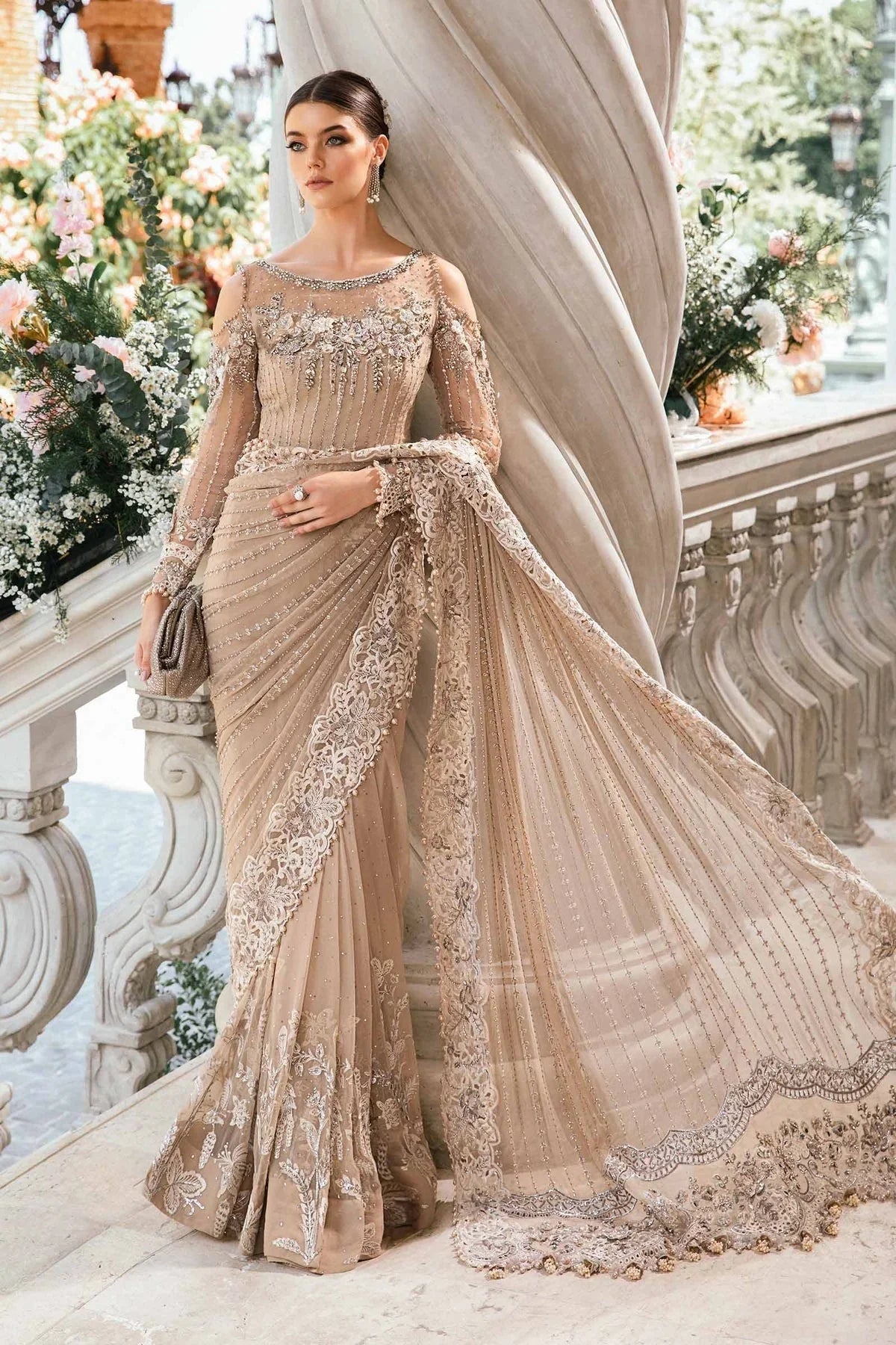 Maria B Wedding Saree SR 5025s