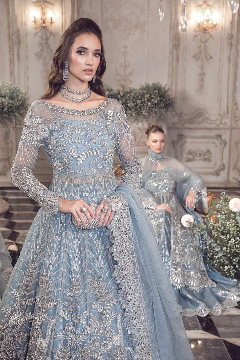 Maria B Mbroidered Maxi Unstitched MX 6022