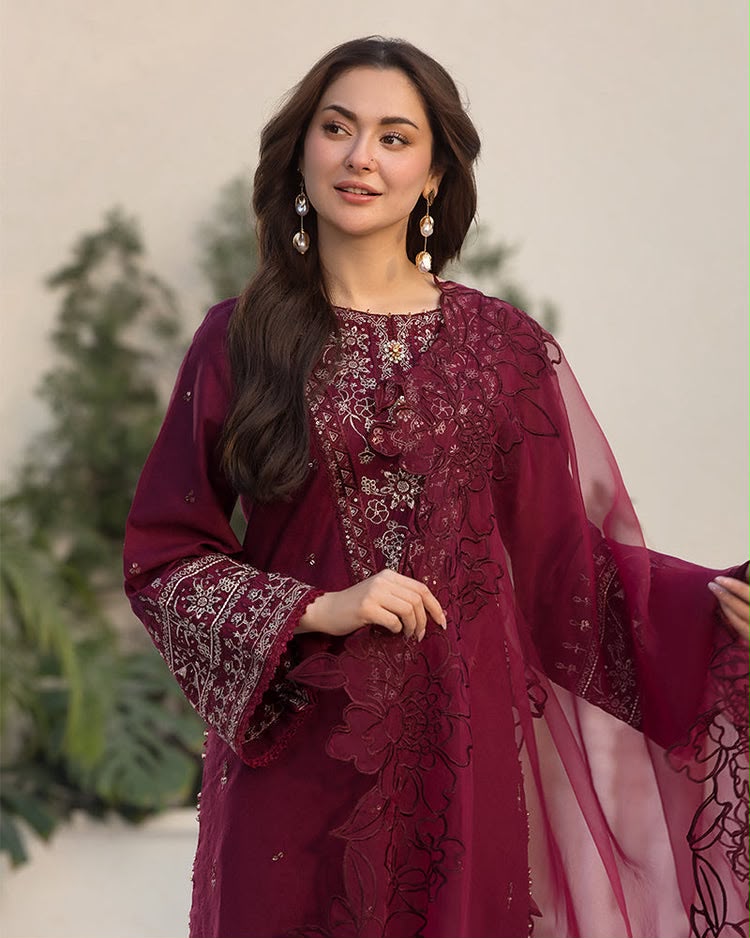 Qalamkar 3 PC Embroidered SK 7084