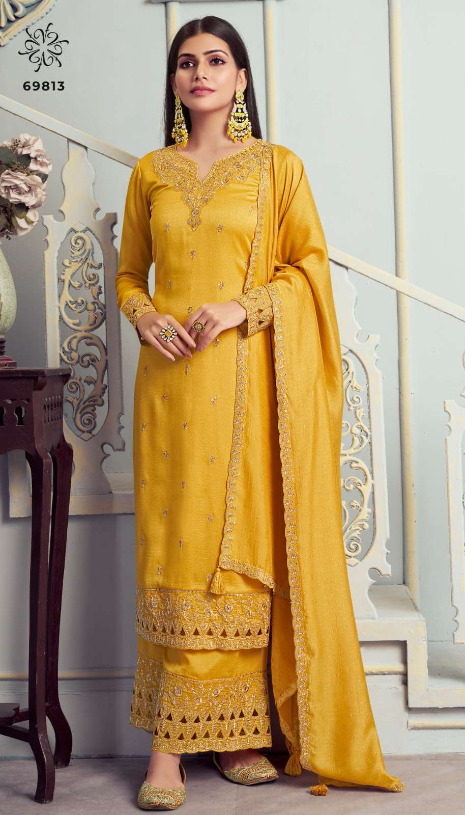 Indian Style Embroidered D.No 69813