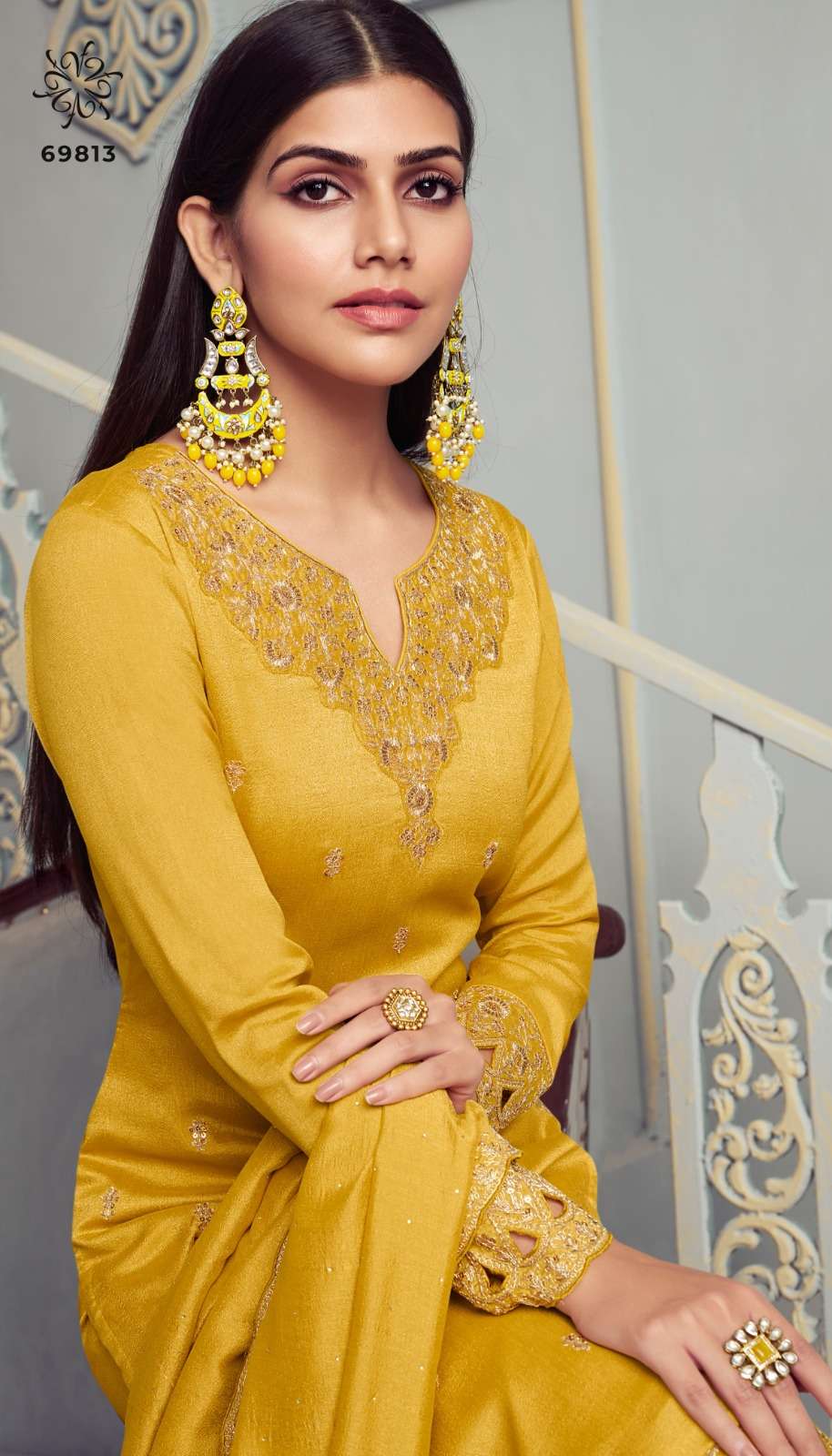 Indian Style Embroidered D.No 69813