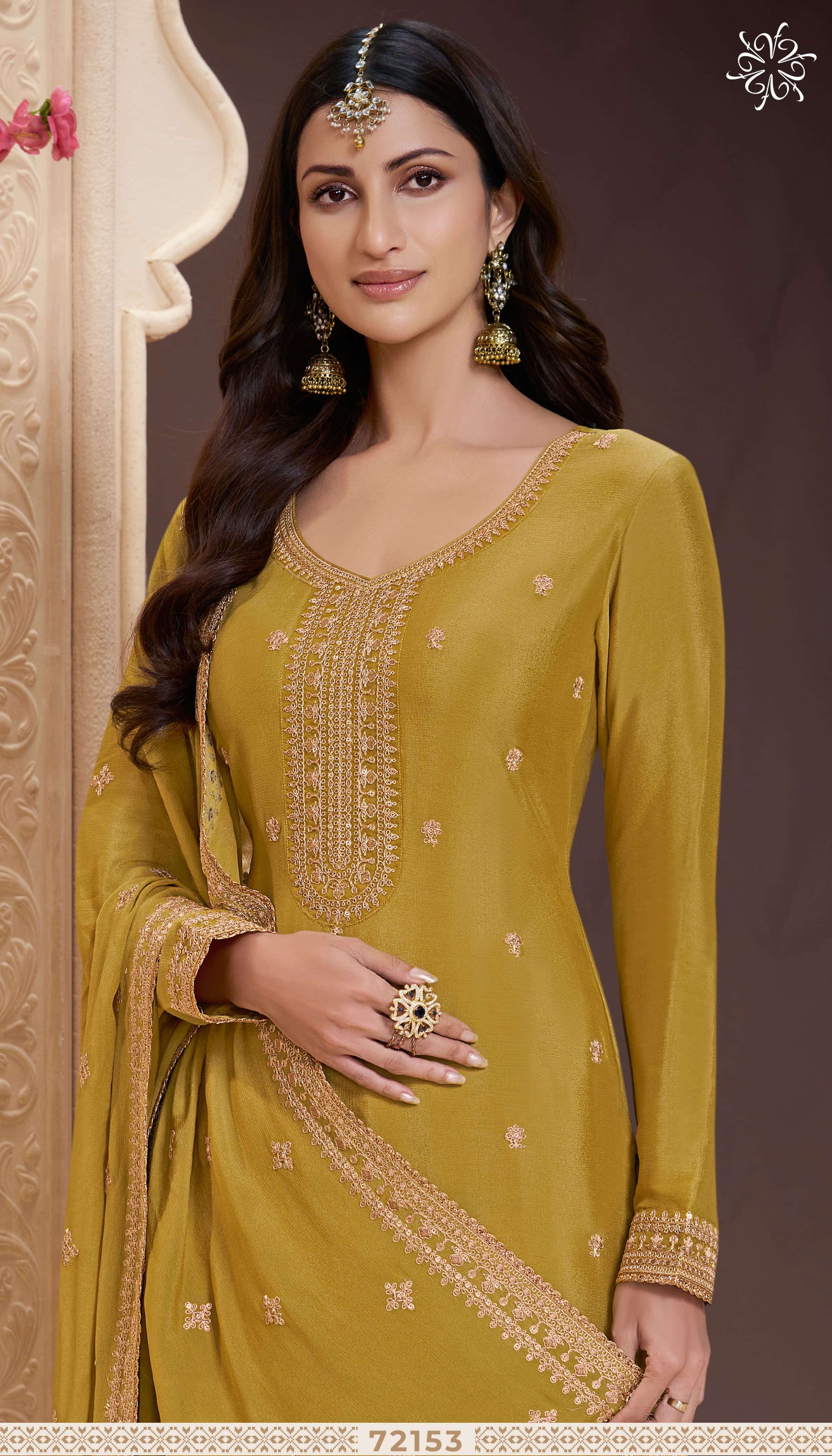 Areeba Indian Style Gharara Dress D.No 72153