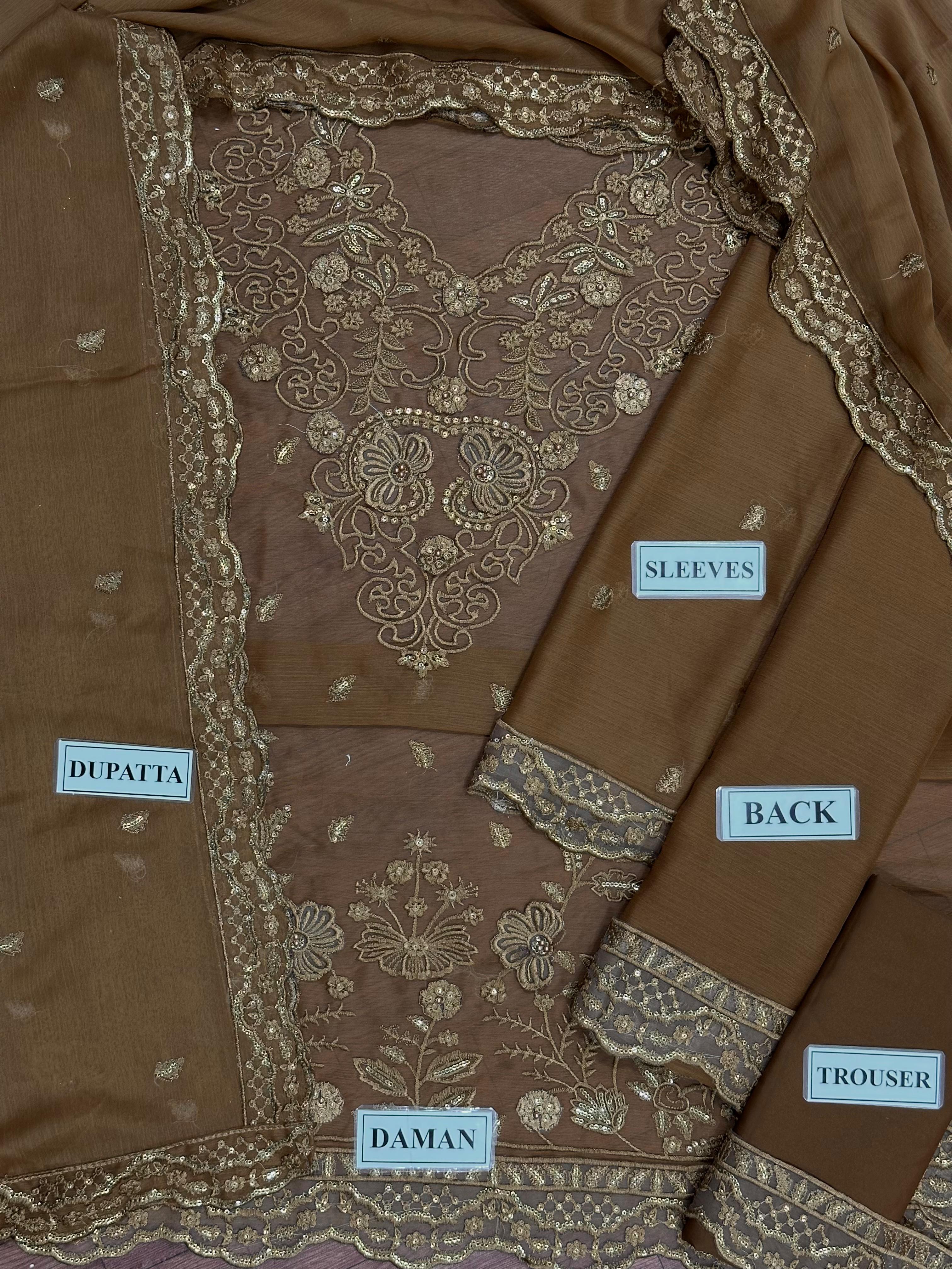 Femenite Chiffon Suit With Chiffon Dupatta SK 7075