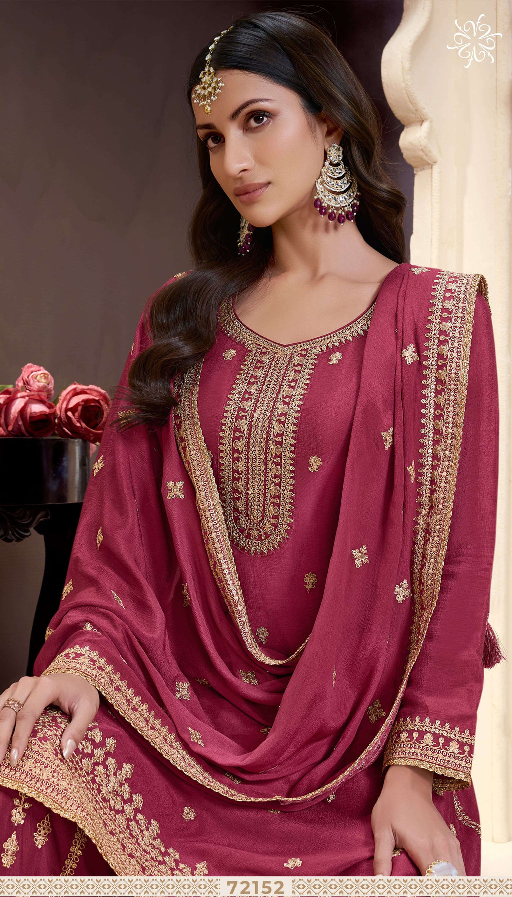 Areeba Indian Style Gharara Dress D.No 72152