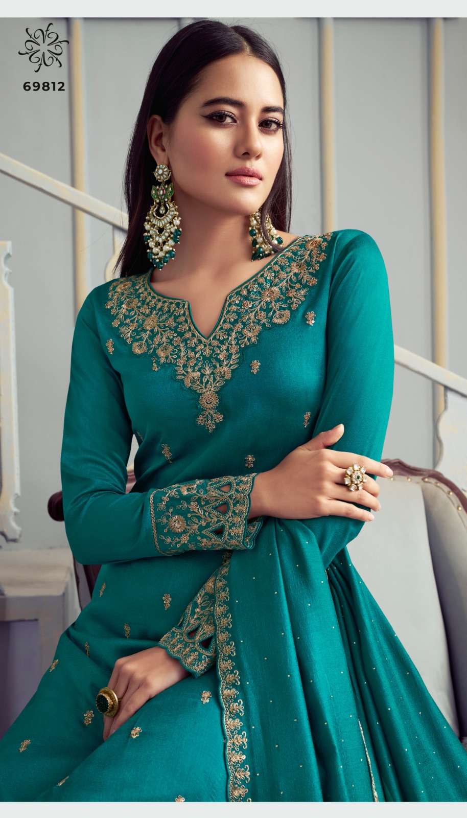 Indian Style Embroidered D.No 69812