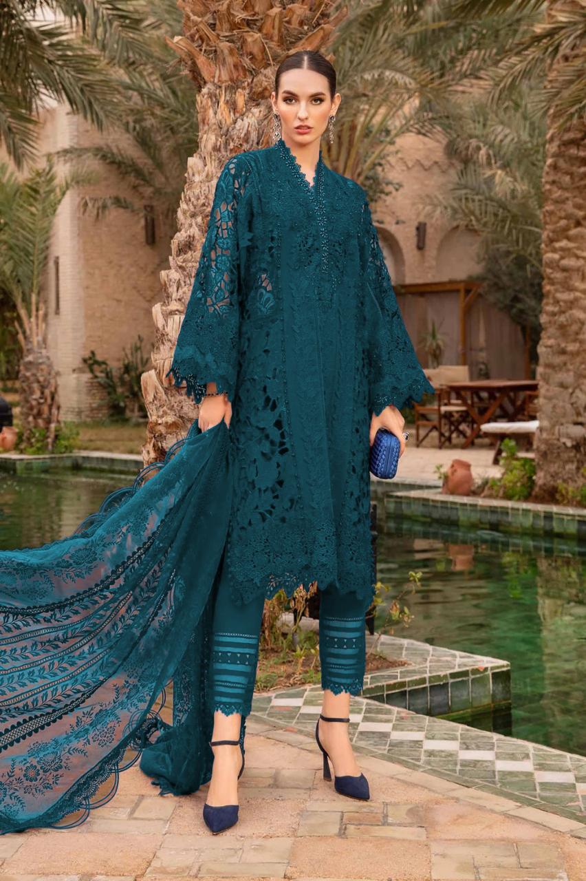 Maria B New Zinc 3d Work Luxury Premium Chikankari SK 7012